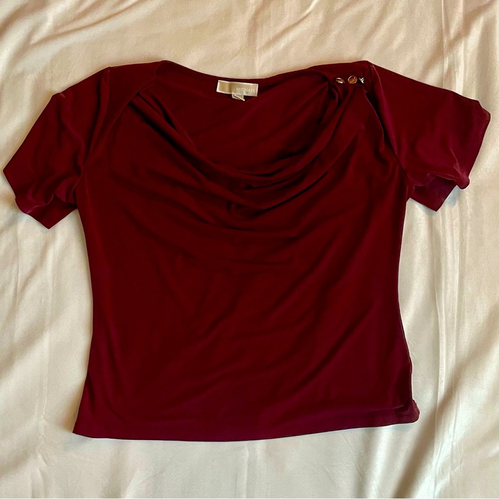FINAL PRICE $8 - Michael Kors short sleeved butterfly sleeve blouse Large